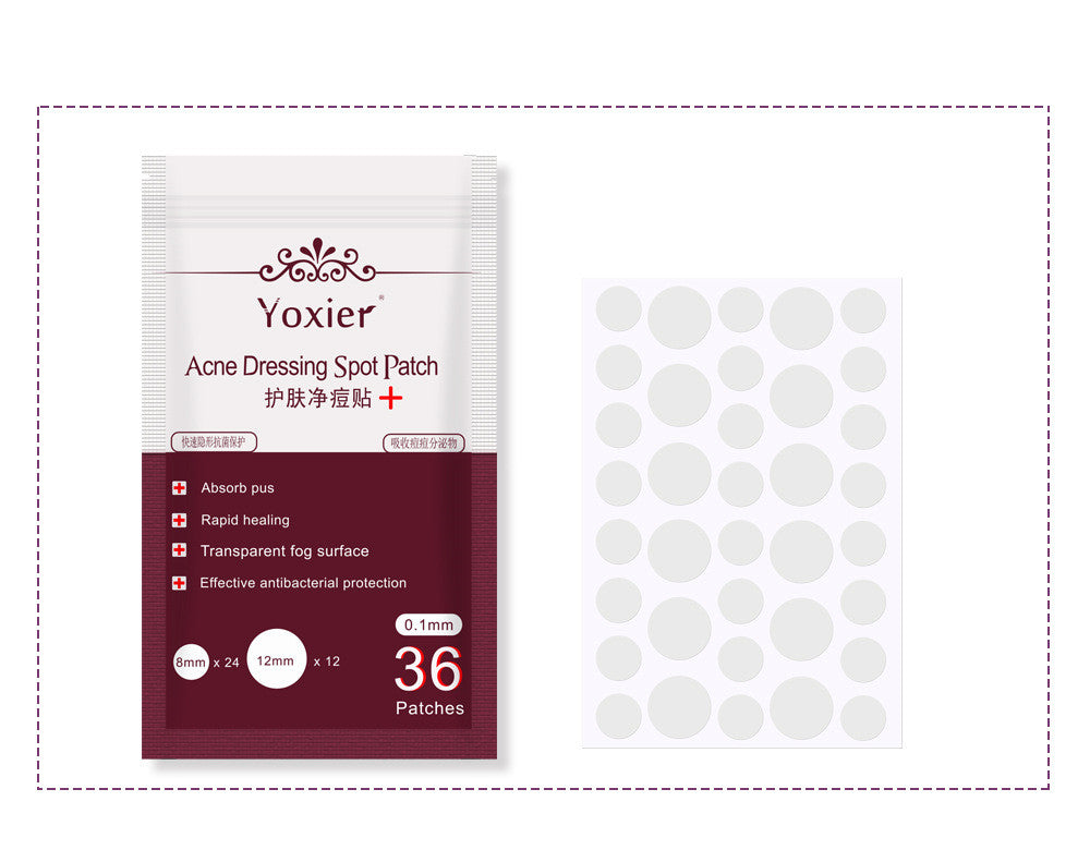 Cuvante invisible hydrocolloid patches arranged for discreet spot care